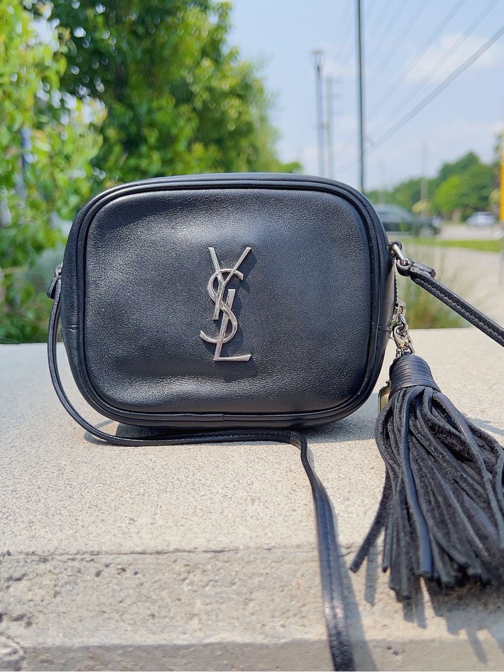 Saint Laurent Monogram Cross Body Blogger Bag